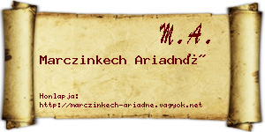 Marczinkech Ariadné névjegykártya